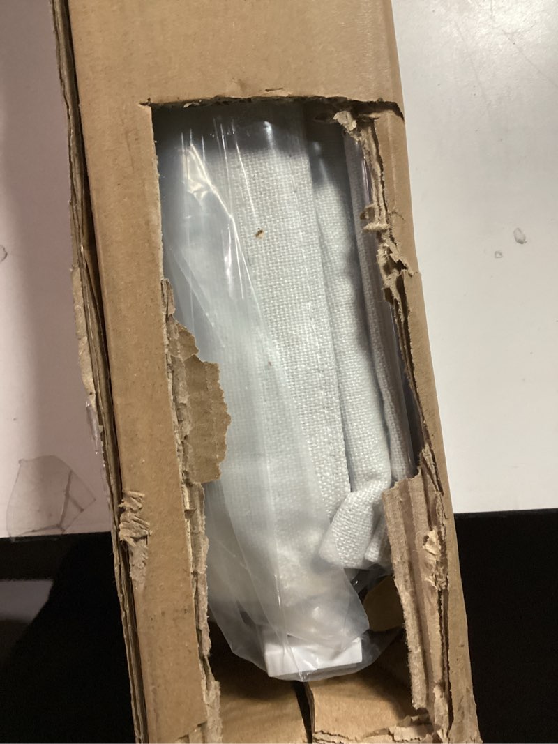 Condition photo showing As Is for LazBlinds No Tools No Drill Cordless Roman Shades for Windows, Blackout Thermal Insulated UV Blocking Window Blinds, Room Darkening Fabric Blinds for Indoor Windows, 46'' W x 64'' H, Off White Blackout - Off White 46" W x 64" H