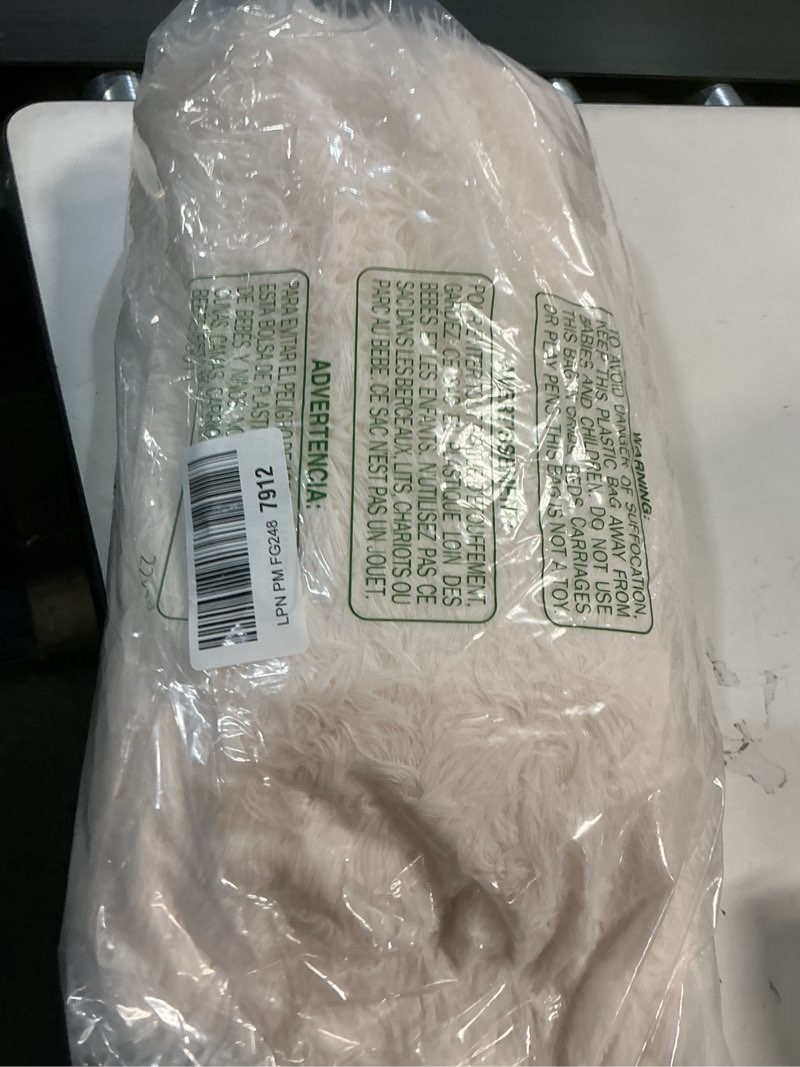 Condition photo showing Good Condition for Bedsure GentleSoft Fluffy Fuzzy Throw Blanket, Soft Cozy Fleece Faux Fur Blanket for Couch, Living Room Decor Minky Velvet Spring Bed Cover, Thick Warm Plush Women Men Birthday Gifts, 870GSM, Cream 01 Cream Throw(50" x 60")