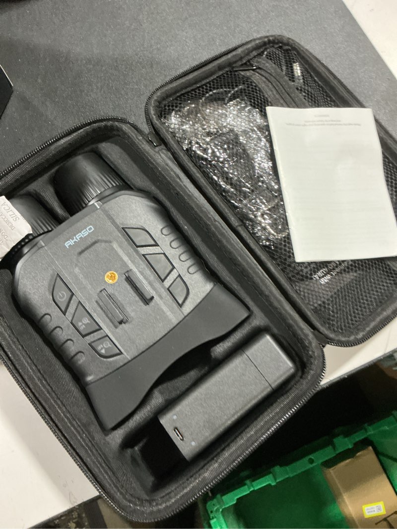 Condition photo showing Good Condition for akaso seemor-200 night vision goggles - 4k full color night vision binoculars for adults, app-enabled photo and video saving,ai-isp 3280ft viewing range,16x digital zoom for camping hiking & security