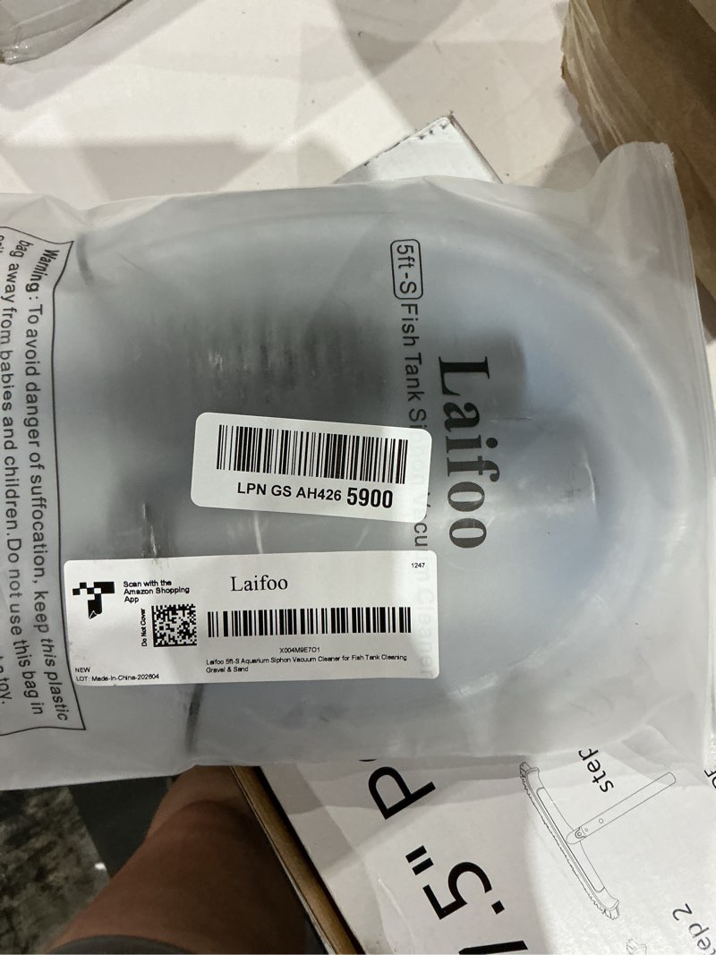 Condition photo showing Good Condition for laifoo 5ft-s aquarium siphon vacuum cleaner for fish tank cleaning gravel & sand