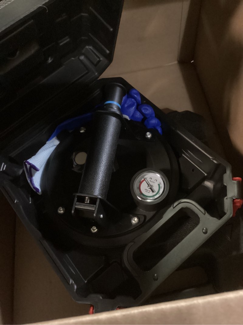 Condition photo showing Good Condition for 8" heavy duty suction cup, manual suction lifter for glass & tiles with pressure gauge, 600 lbs lift capacity?2 pack), non-slip handle, safety red line, ideal for windshield, metal panel installation 8 inch