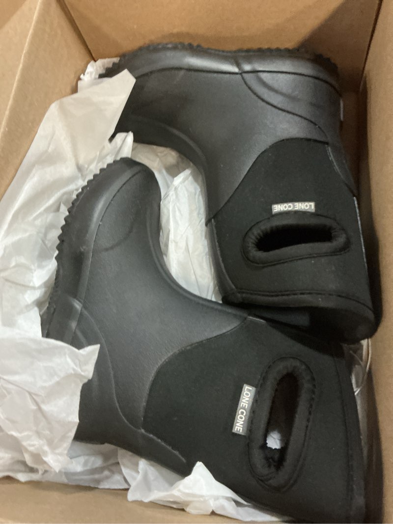 Condition photo showing Good Condition for Lone Cone Insulating All Weather Kids Mud Boots for Boys & Girls - Waterproof Toddler Snow Boots - Warm Neoprene Boots for Kids - Warm Kids Muck Boots 9 Toddler Classic Black 27