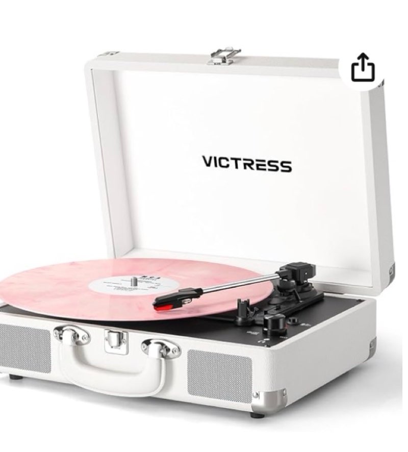 vinyl record player with bluetooth in/out, retro portable suitcase record player, 3-speed lp turntable with usb vinyl to mp3 conversion, stereo speakers, rca & headphone jack, olive green