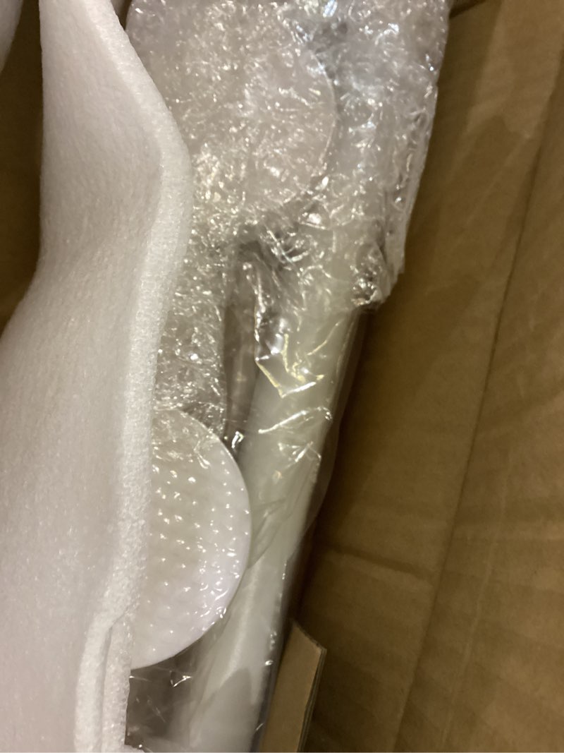 Condition photo showing New/Like New for Leinuosen Christmas Front Door Garland Hanger 43-74 Inch Adjustable Christmas Wreath Hanger Stainless Steel Retractable Rod with 3 Green Tie Ropes No Nail Screw No Damage for Xmas DIY Hanging (White)