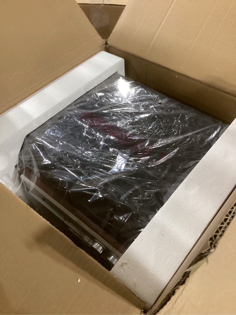 Condition photo showing As Is for 10 in 1 Vinyl Record Player 3 Speed Bluetooth Vintage Automatic Turntable CD Cassette Player AM/FM Radio USB Recorder Aux-in RCA Line-Out (Silver)