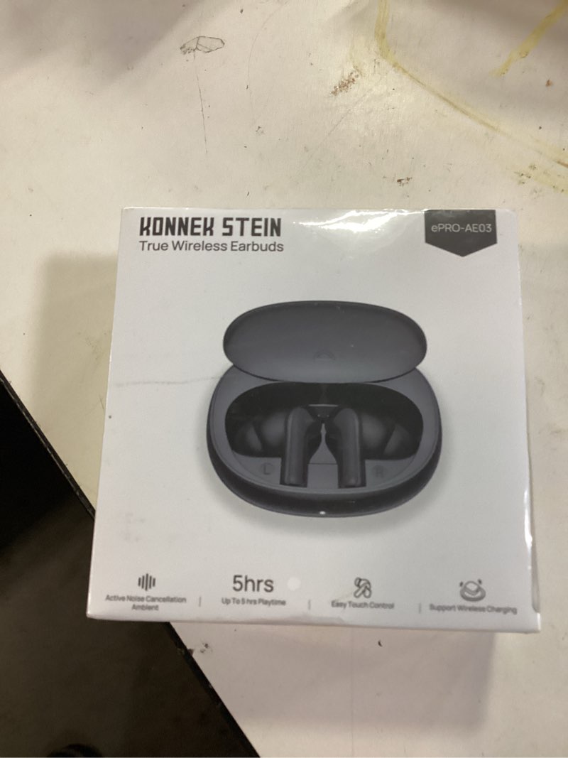 Condition photo showing New/Like New for Wireless Earbuds Bluetooth 5.0 Headphone, Type-C Charging Case 320mAh, Touch Control, Built-in Mic Active Noise Cancelling True Wireless Earbud - Black