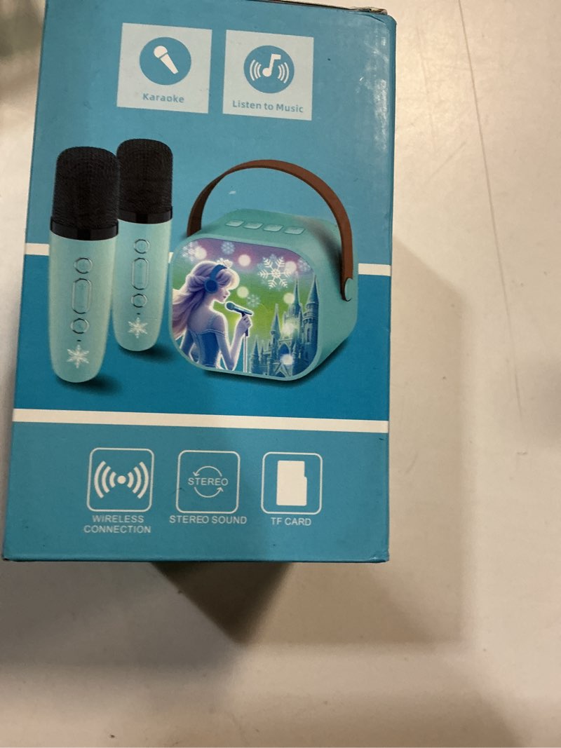 Condition photo showing New/Like New for Frozen Toys for Girls Mini Karaoke Machine for Kids Princess Toys 3 4 5 6 7 8 9 10 Year Old Girl Birthday Gifts Kids Toys Toddler Wireless Microphones
