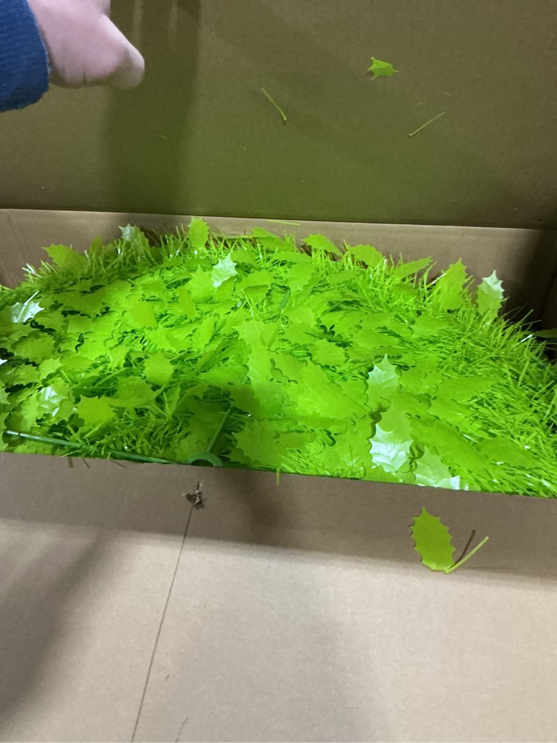 Condition photo showing As Is for NatuBeau 6FT Pop Up Christmas Tree with 150 LED Lights, Prelit Foldable Collapsible Lime Green Christmas Tree with Ball Ornaments & Bows for Living Room Apartment Home Decor (Spiral Ribbon)