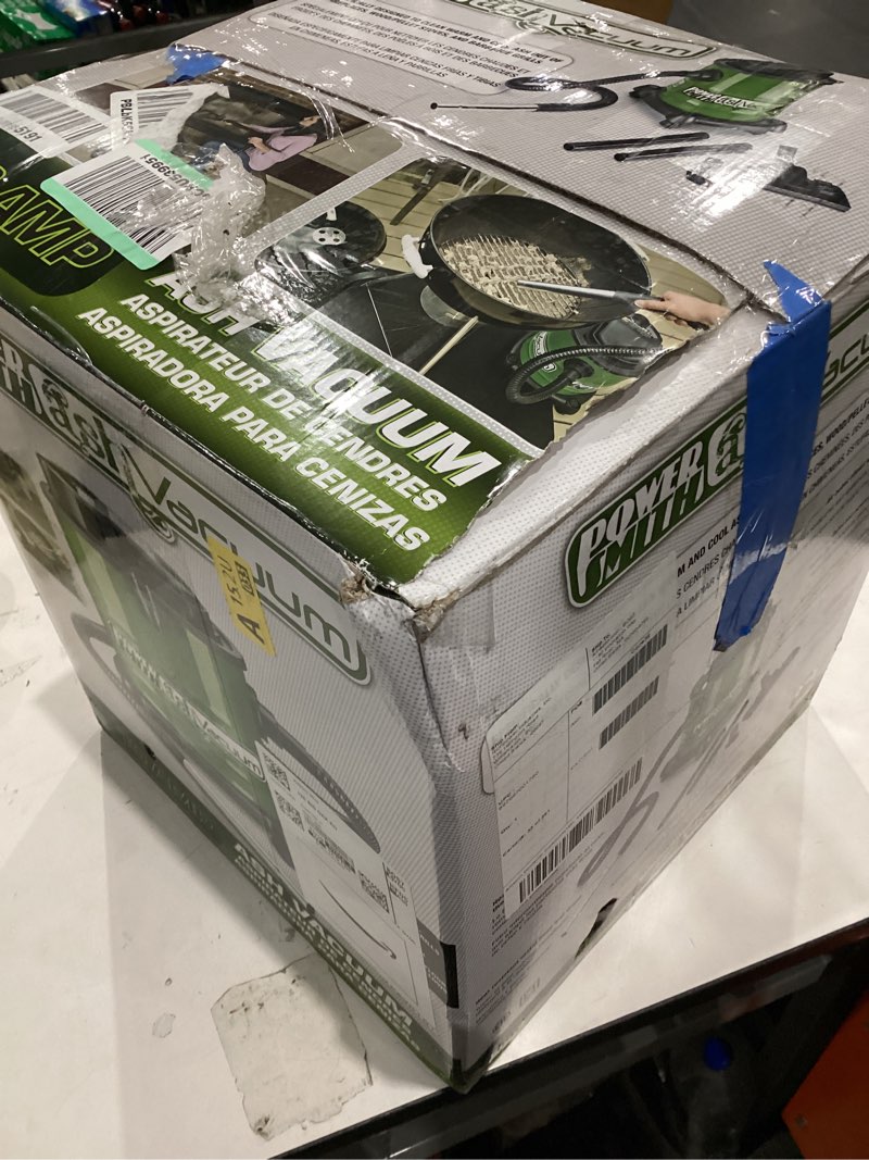 Condition photo showing As Is for PowerSmith PAVC101 10 Amp Ash Vacuum,Green / Black 3 Gallon Base Model