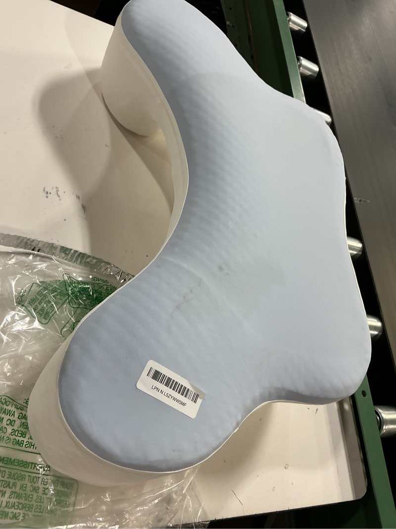 Condition photo showing As Is for Side Sleeper Pillow with Arm Hole, Ergonomic Memory Foam Cervical Pillow for Neck and Shoulder Pain Relief 2PCS Pillowcase, Ergonomic Knee, Leg, Arm Pillow for Adults Large