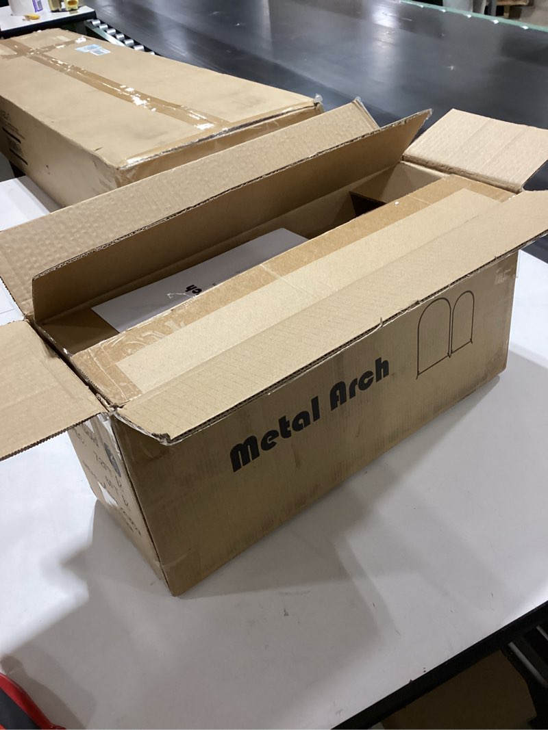 Condition photo showing New/Like New for 2 Pack Metal Arch Backdrop Stand (7.2FT/6FT), Backdrop Arch Stand, Decoration Wedding Arch Stand, Gold Balloon Arch Stand for Party Backdrop 6+7.2FT