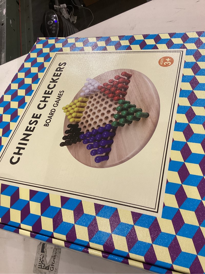 Condition photo showing New/Like New for Upgraded 75 Pegs 15" x 15" Large Wooden Chinese Checkers Board Game – More Pegs and More Gameplay for More Fun, 2-6 Players (10 Pegs Each) or 2-3 Players (15 Pegs Each)