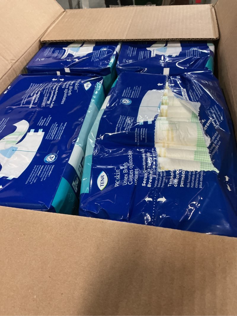 Condition photo showing Good Condition for Tena Incontinence Adult Diapers, Maximum Absorbency, Disposable Briefs, ProSkin - Large - 56 ct Large 56