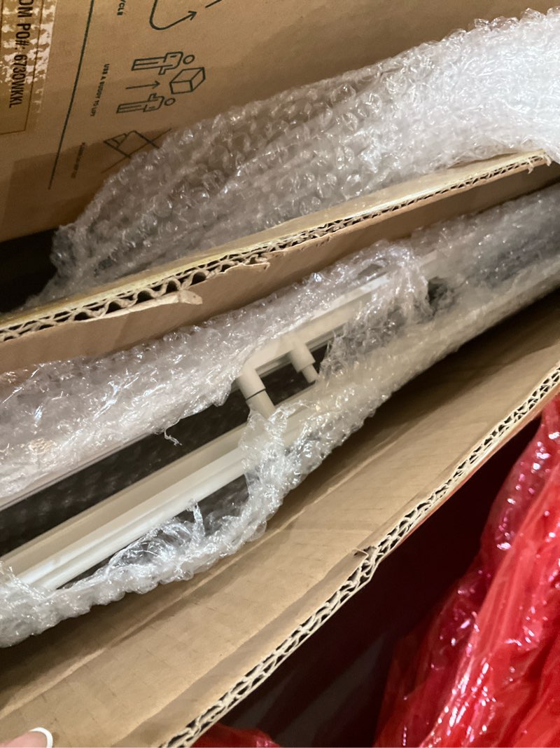 Condition photo showing As Is for 9 x 66 entry door frame only replacement kit for 1'' glass (glass not included) 1 lite exterior front door window frame replacement grille inserts home improvement easy to install use 9 x 66 1 lite