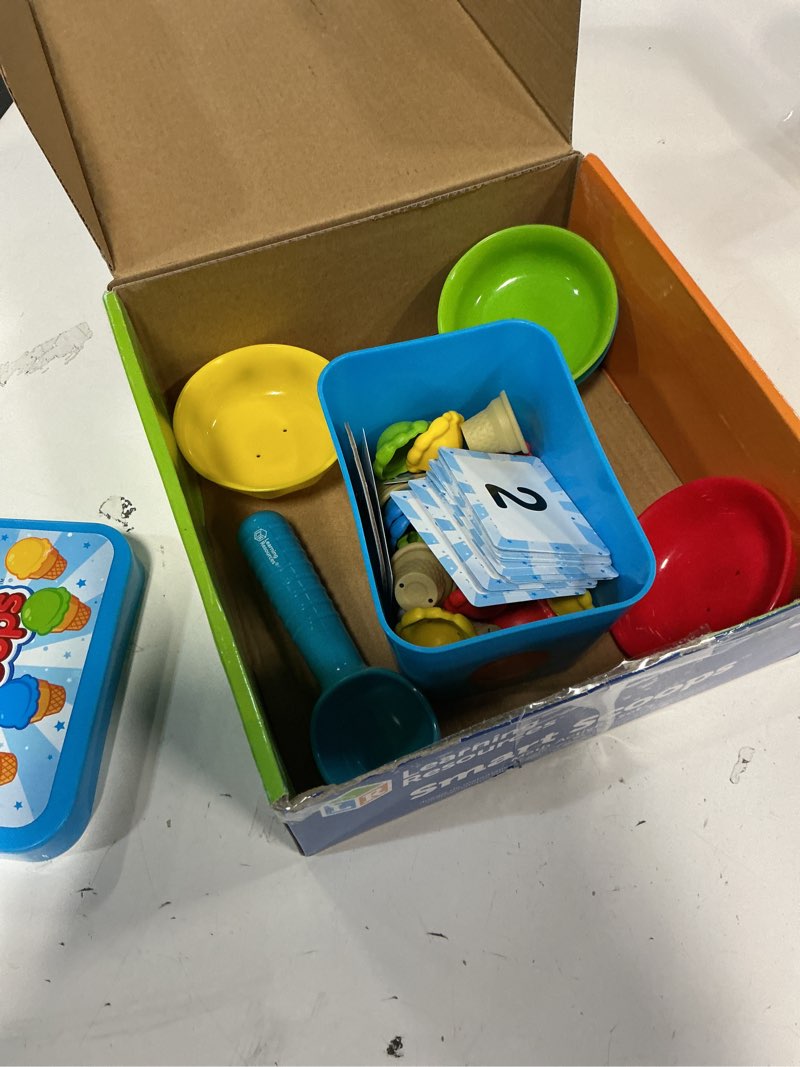 Condition photo showing Good Condition for Learning Resources Smart Scoops Math Activity Set, Stacking and Sorting Toys, Develops Early Math Skills, 55 Pieces, Ages 3+