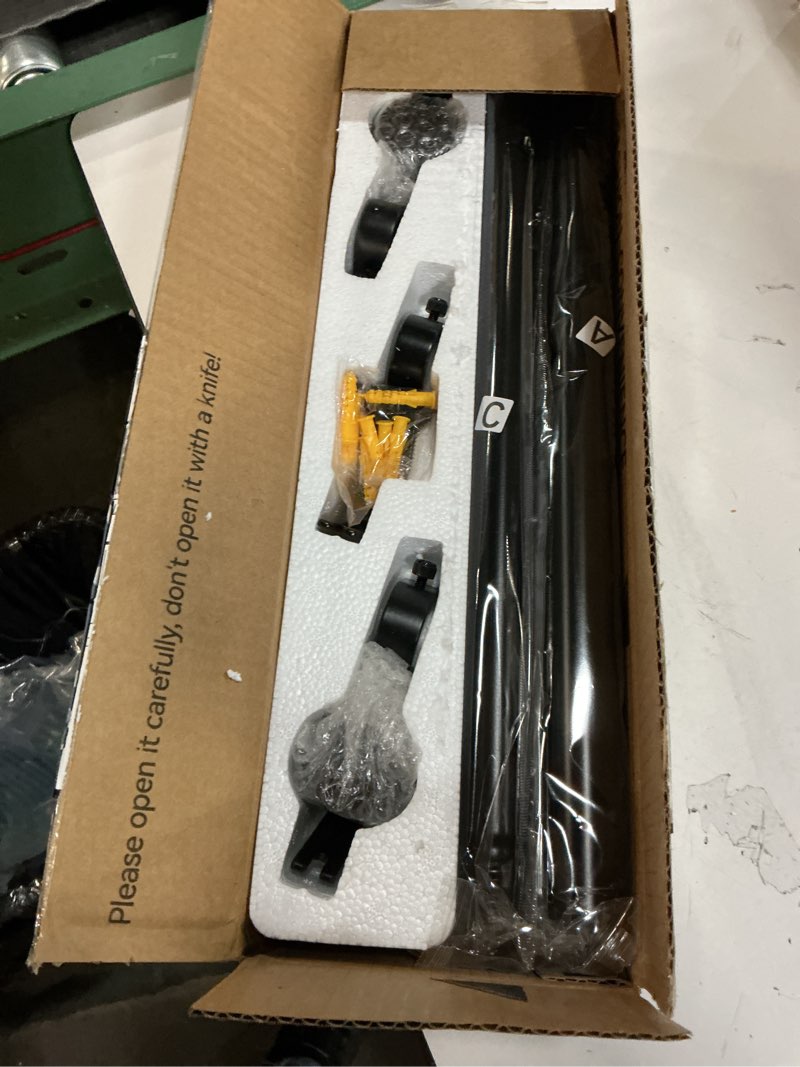 Condition photo showing New/Like New for Yafex Curtain Rod 32-84 Inch, Heavy Duty 1 Inch Adjustable Curtain Rods for Windows, Black Long Window Treatment Rods, Modern Design, Easy Installation 32\" to 84\" Black