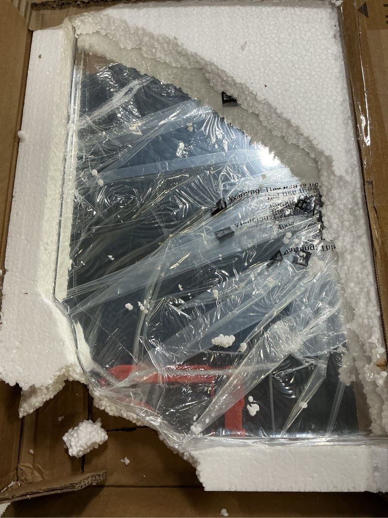 Condition photo showing New/Like New for kohros silver bathroom mirror 18" x 24" frameless rectangle beveled edge bathroom vanity mirror for over sink, wall mirror for small bathroom vanity bedroom hanging horizontally or vertically silver 18"l x 24"w