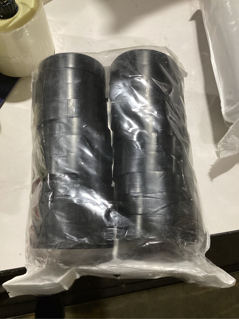 Condition photo showing Good Condition for 20-Pack Black Electrical Insulating Tape,3/4 in x 66 ft Industrial Grade UL/CSA Listed Waterproof Vinyl Electrical Tape Flame Retardant Outdoor Electric Insulating Wire Wrapping (Black)