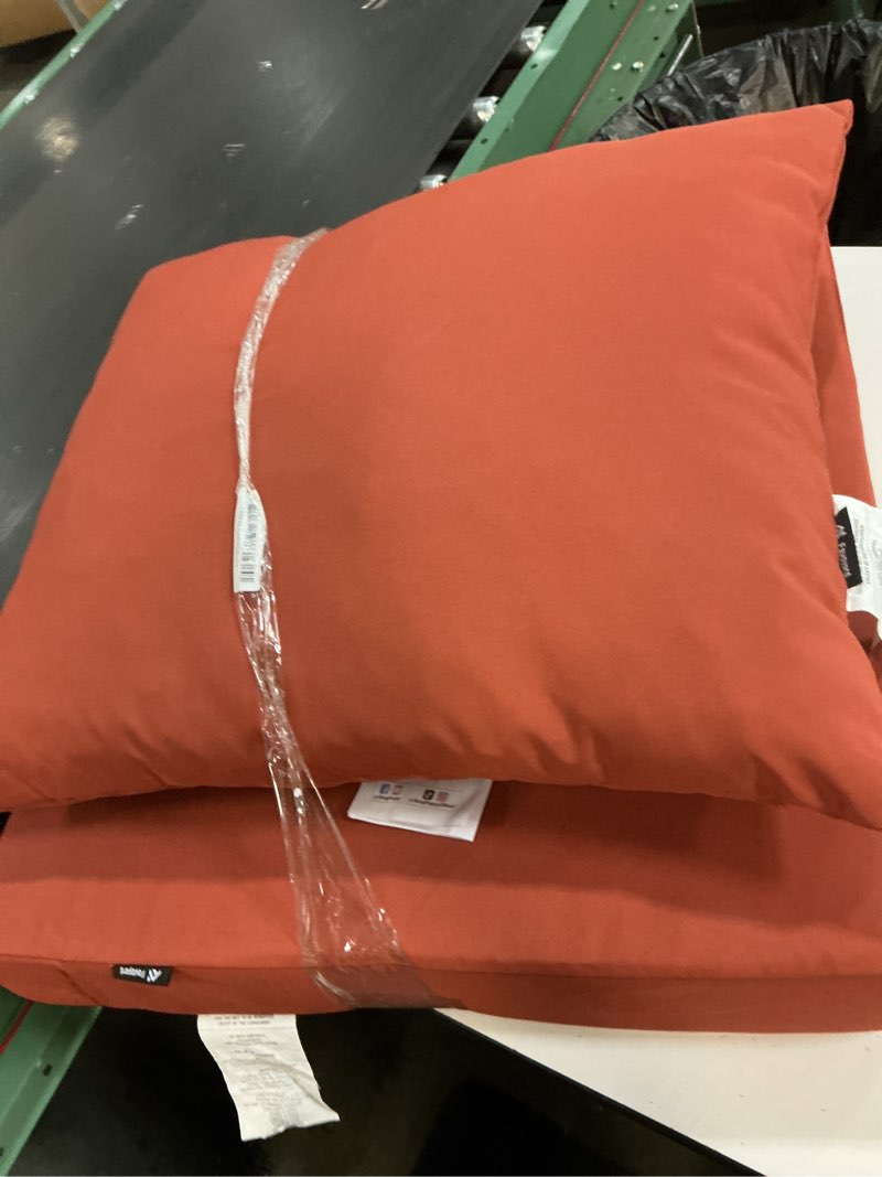 Condition photo showing Good Condition for favoyard outdoor seat cushion set 24 x 24 inch waterproof & fade resistant patio furniture cushions with removable cover deep seat & back cushion with tie straps for chair sofa couch spice 24 x 24 inch