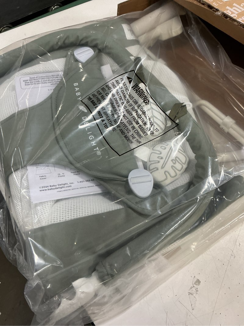 Condition photo showing Good Condition for baby delight highland baby bouncer | infant | 0 – 6 months | 3-position recline | sage tweed