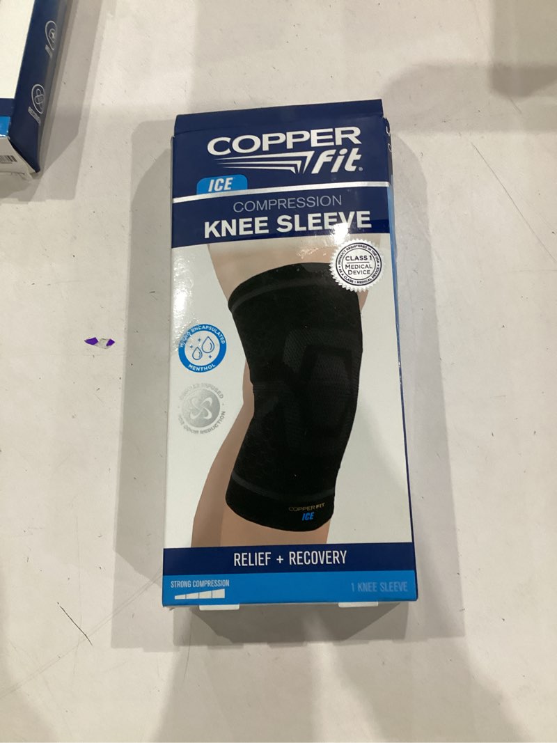Condition photo showing Good Condition for copper fit® ice compression knee sleeve, menthol infused, large/xl, black, 1-pack, fsa hsa eligible