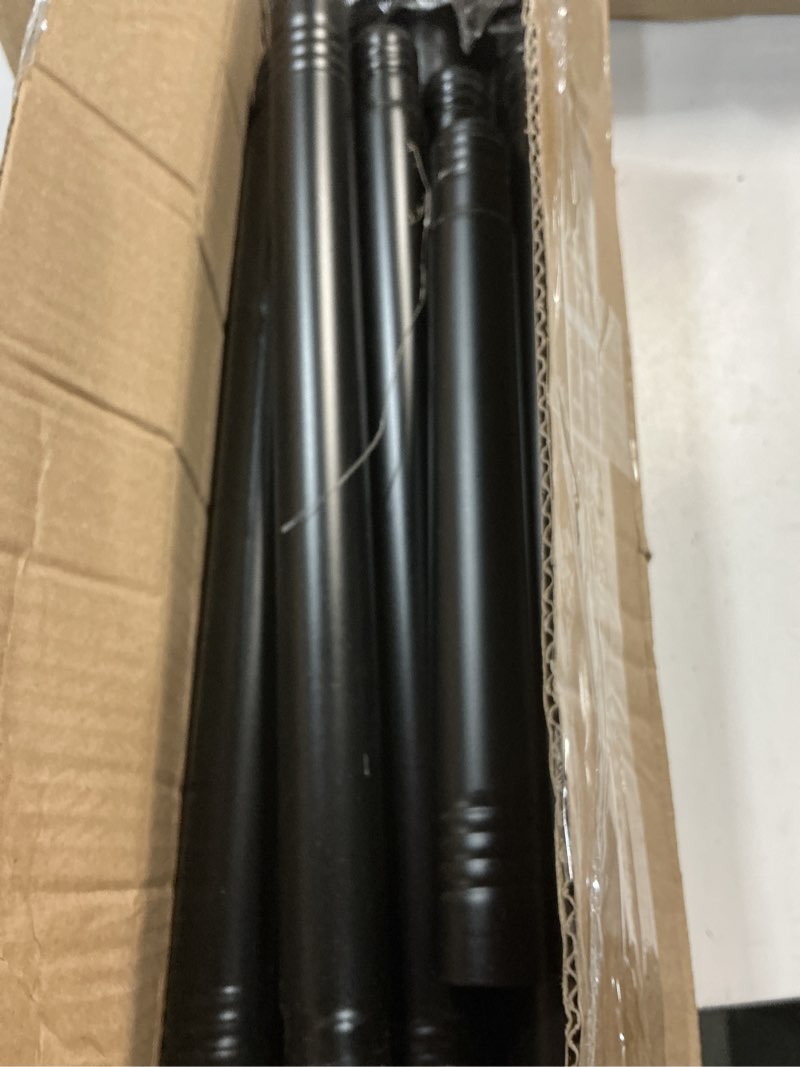 Condition photo showing Good Condition for Tension Curtain Rod Extra Long Outdoor Curtain Rod Black Shower Curtain Rods No Drilling 31-168 In?2.58-14Ft?Adjustable Spring Tension Rods Heavy Duty for Bathroom Patio Window Rust Proof 31-168" Black