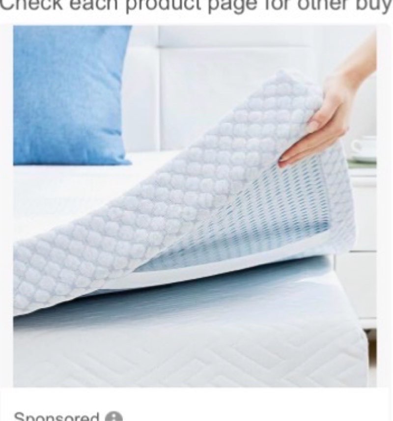 SINWEEK 3 Inch Twin Cooling Memory Foam Mattress Topper for Pressure Relief, Thick Bed Mattress Pad 