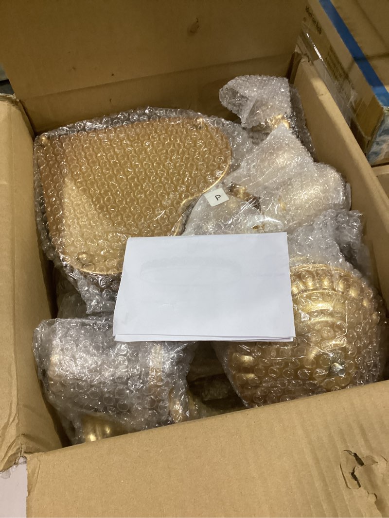 Condition photo showing New/Like New for Set of 9 Cake Stands Metal Cupcake Stand Set Multiple Styles Candy Fruit Display Tower Dessert Plate Cake Serving Tray for Birthday Party Wedding Anniversary Baby Shower Engagement (Gold)