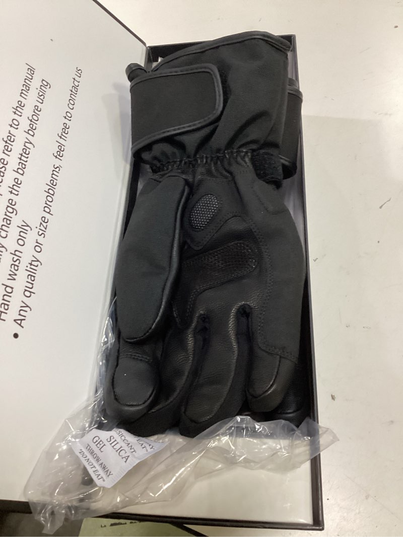 Condition photo showing Good Condition for savior heat heated gloves for men women, rechargeable electric heated leather skiing and snowboarding gloves small