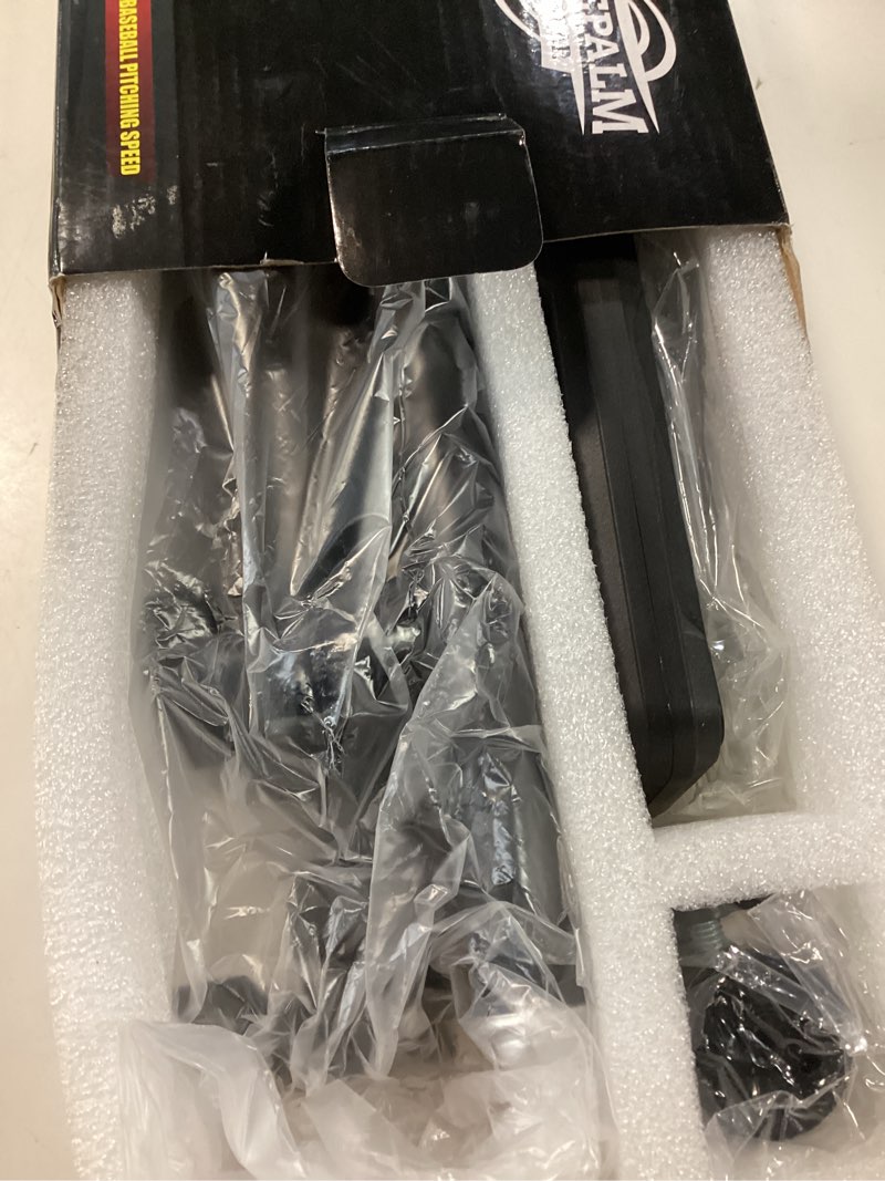 Condition photo showing Good Condition for baseball speed radar gun with tripod, rotatable radar for pitching & swing training, baseball speed gun, lcd display, handheld or hands-free baseball radar speed trainer