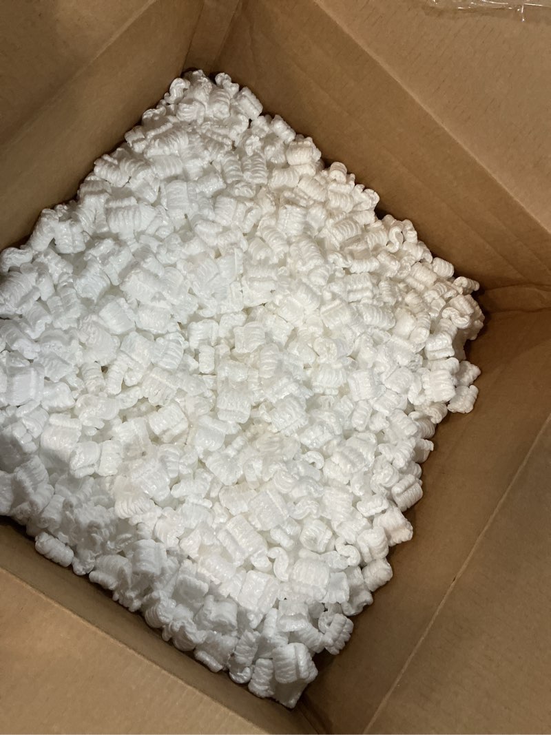 Condition photo showing Good Condition for packing peanuts 3.5 cu. ft. (22.5 gallons) s shaped, cushioning (1-pack, white), packing peanuts for shipping, moving, storage & packing 1-pack white