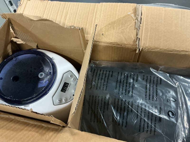 Condition photo showing As Is for Upgraded Portable Sauna of Relaxation, Detoxification, Steam Sauna for Home with Steamer, Pairs Remote Control, Folding Chair, 9 Levels, 2.6’ x 2.6’ x 5.9’ Blue