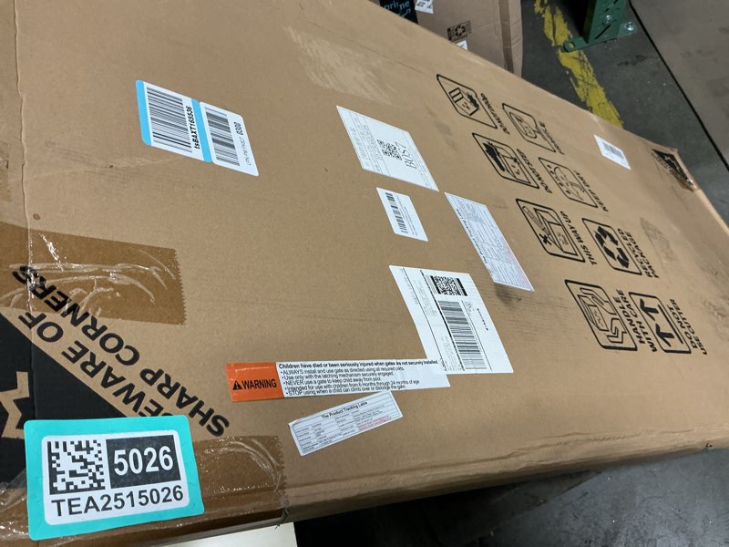 Condition photo showing Good Condition for Lumizone Extra Tall Cat Gate 55.12" High Pressure Mounted Extra Wide 2025 New (17 Sizes) 1.37" Gap No Drilling Auto-Close One-Handed Operation Tall Pet Gate for Dogs(Black, 26.18"-29.91"/66.5-75.5cm) Black 55.12" H x 26.18"-29.91" W
