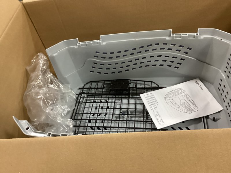 Condition photo showing As Is for Petmate Vari Dog Kennel - Portable Dog Carriers & Crates for Medium Dogs, Airline-Friendly, Durable Plastic, Pet Carrier For Home and Travel, 32 Inches, Taupe and Black 32.0"L x 22.5"W x 24.0"H Kennel Only