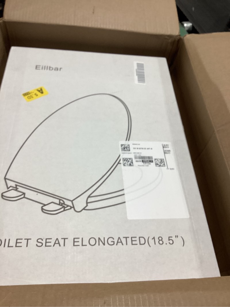Condition photo showing Good Condition for round toilet seat, standard 16.5” slow/soft close round toilet seat for round toilets, no-slam quiet-close lid, easy-to-install, white, durable never-loosen design white round(standard)