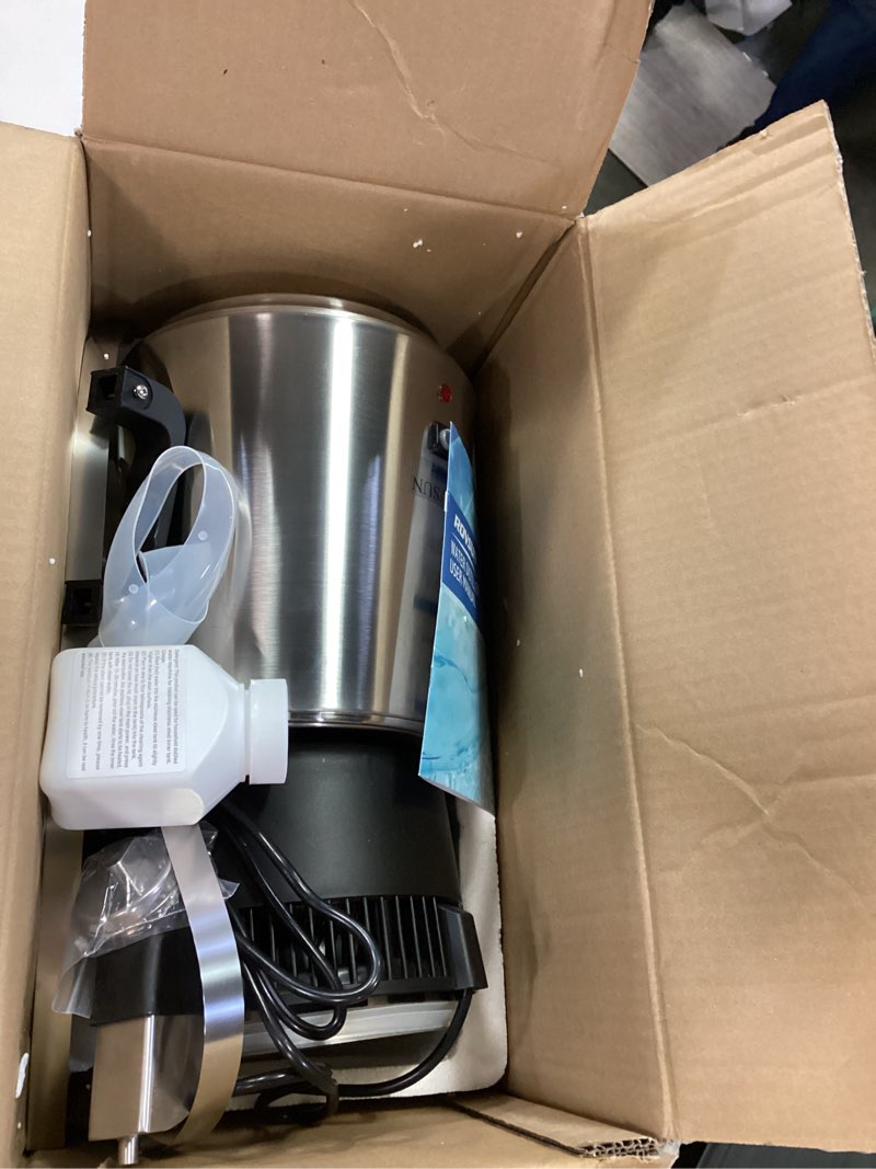 Condition photo showing As Is for ROVSUN?Upgraded? 1.1 Gallon/4L Water Distiller Stainless Steel for Home, 750W Distilled Water Maker Machine, Water Distillers Countertop, Water Maker Purifier with Glass Container, 1L/H Silver