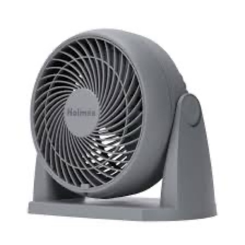holmes blizzard air circulator fan, 3 speeds, 90° tilt, removable grill, cool grey  