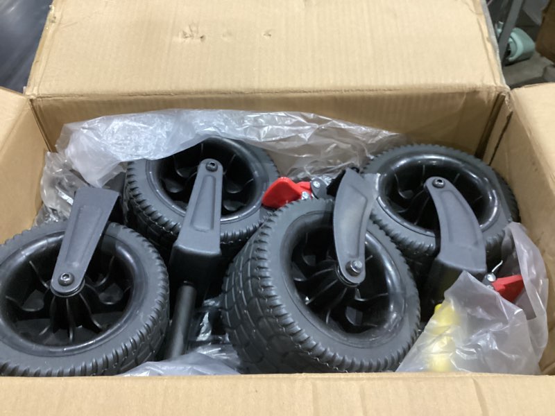 Condition photo showing Good Condition for Collapsible Wagon Carts Foldable 570LBS Beach Wagon with Big All-Terrain Wheels Weight Capacity Heavy Duty Utility Carts with Cup Holders for Garden, Camping, Grocery, Sports Black