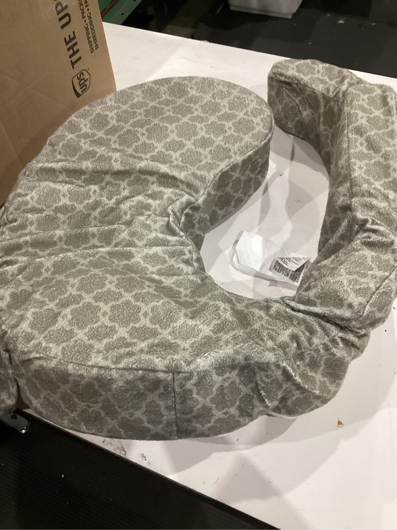 Condition photo showing As Is for my brest friend basic nursing pillow ergonomic design essential breastfeeding pillow support for mom & baby, adjustable strap & slipcover, flowery meadow