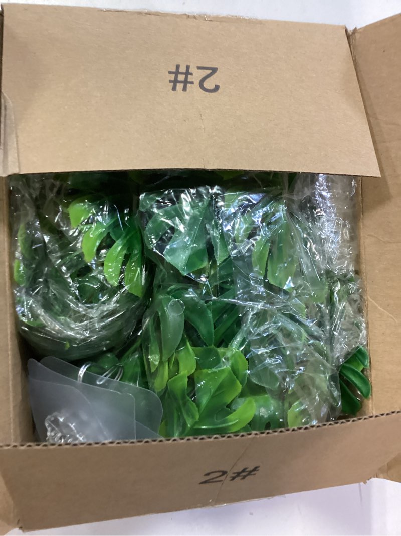 Condition photo showing New/Like New for RECUTMS 4Pcs Artificial Monstera Leaves Vines, 5.9FT Fake Hanging Plant Ivy Faux Tropical Palm Leaf Greenery Garland for Garden Porch Patio Jungle Luau Beach Birthday Party Indoor Outdoor Spring Décor Monstera Leaf Vines 4pcs