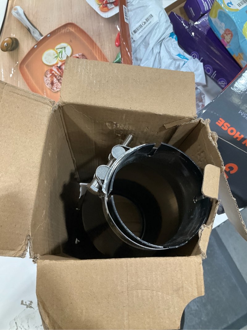 Condition photo showing Good Condition for a-karck black chrome exhaust tips 3.5" inlet, 3.5" inlet 5"outlet 12" length clamp on universal never fading stainless steel muffler tip 3.5" inlet - 5" outlet, 12" long