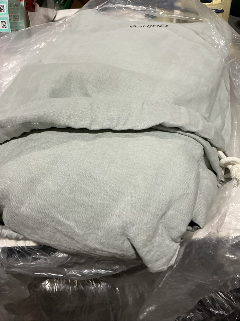 Condition photo showing Good Condition for mist european linen sheet set, queen