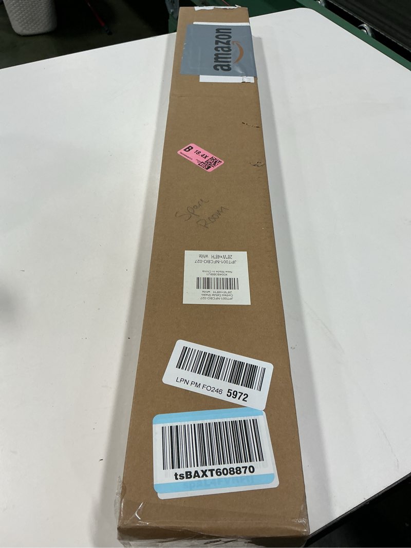 Condition photo showing New/Like New for LazBlinds No Tools No Drill Cordless Cellular Shades, Blackout Light Blocking Honeycomb Shades for Home, Thermal Insulation Blinds for Windows, 28" W x 48" H, White