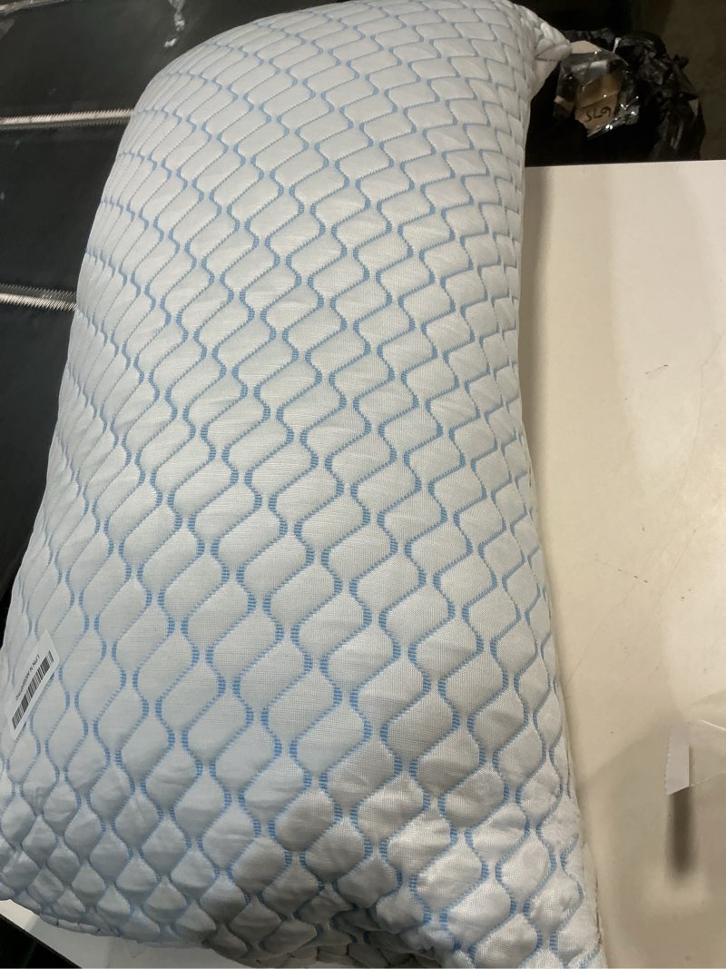 Condition photo showing Good Condition for puredown® King Size Pillows Set of 2, Shredded Memory Foam Pillows, Cooling Pillow King 2 Pack, Foam Pillow for Sleeping, Adjustable Firm Bed Pillow for Side, Back and Stomach Sleepers White King (Pack of 2)