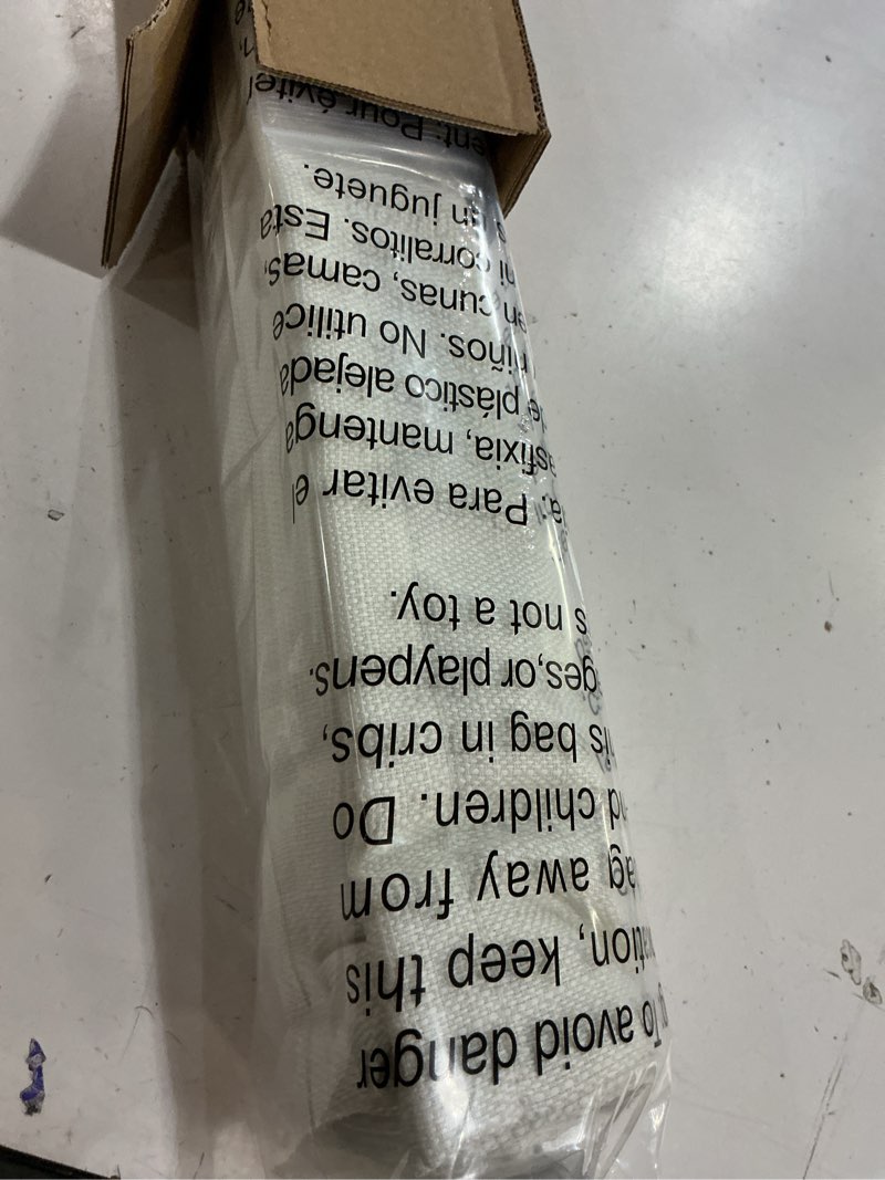 Condition photo showing New/Like New for lazblinds no drill roman shades for windows, cordless light filtering window shades with uv protection, polyester fabric for bedroom & living room, 24" w x 64" h, off white light filtering - off white 24"w x 64"h