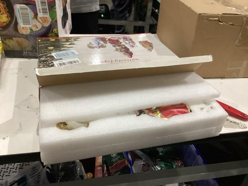 Condition photo showing New/Like New for MADHOLLY Christmas Manger Scene Nativity Sets & Figures Indoor - 11Pcs 6.5" H × 22" W Small Hand Painted Resin Little Jesus Figurines for Tabletop Decorations Gifts Traditional Color