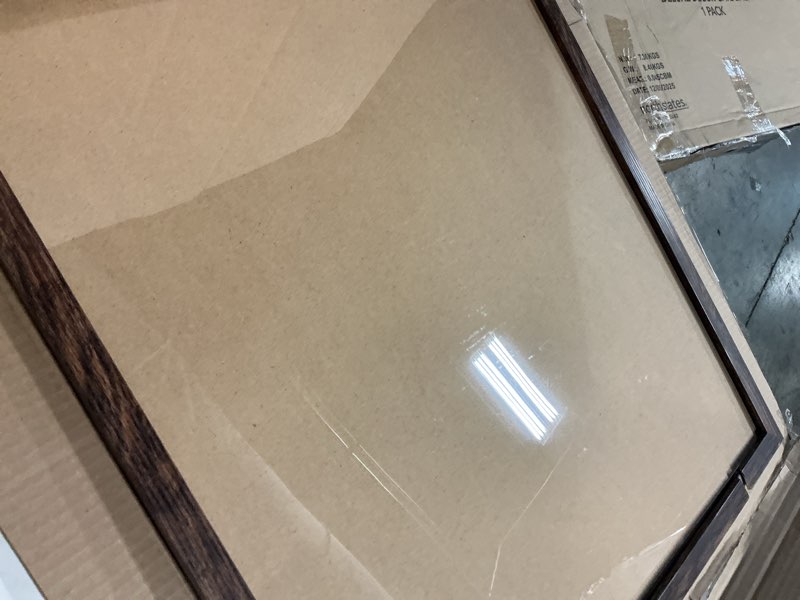 Condition photo showing As Is for seseat 24x32 picture frame brown, poster frames wall decor hanging, 1 pack