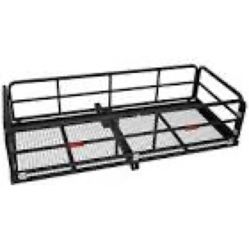 garvee foldable hitch mount cargo carrier with wheels & handle, 750 lbs heavy duty steel hitch racks
