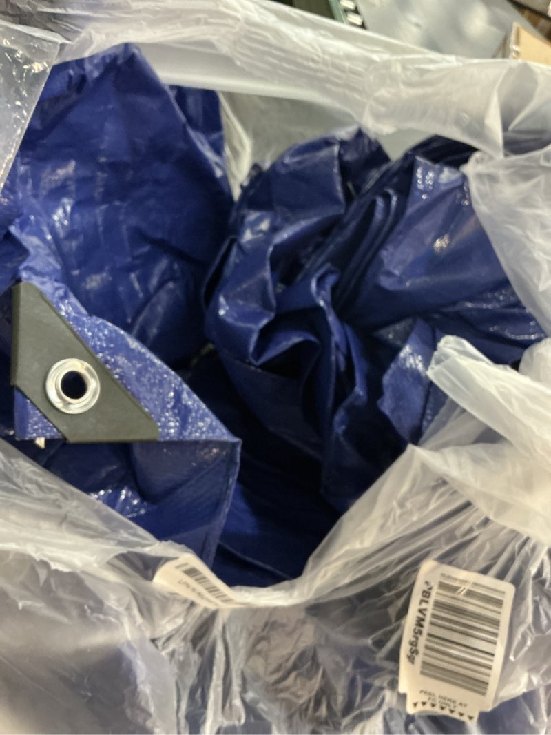 Condition photo showing As Is for Tarps Waterproof 10x12 Feet, 2 Pack Heavy Duty Blue Tarp Cover 8 Mil Thick, Resistant Plastic Tarpau