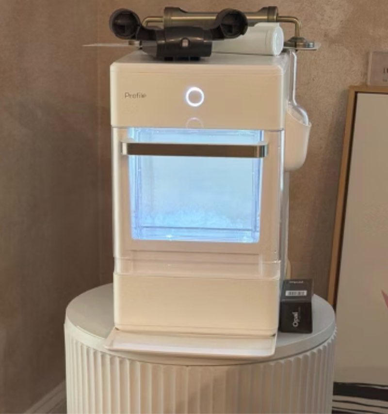 ge profile opal nugget ice maker - hearth & hand™ with magnolia: stainless steel, countertop, 34 lbs daily production